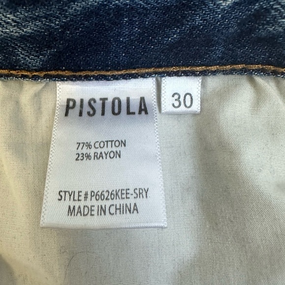 Pistola Presley '90s Roller Med Wash High-Rise Distressed Jeans. - Picture 12 of 15